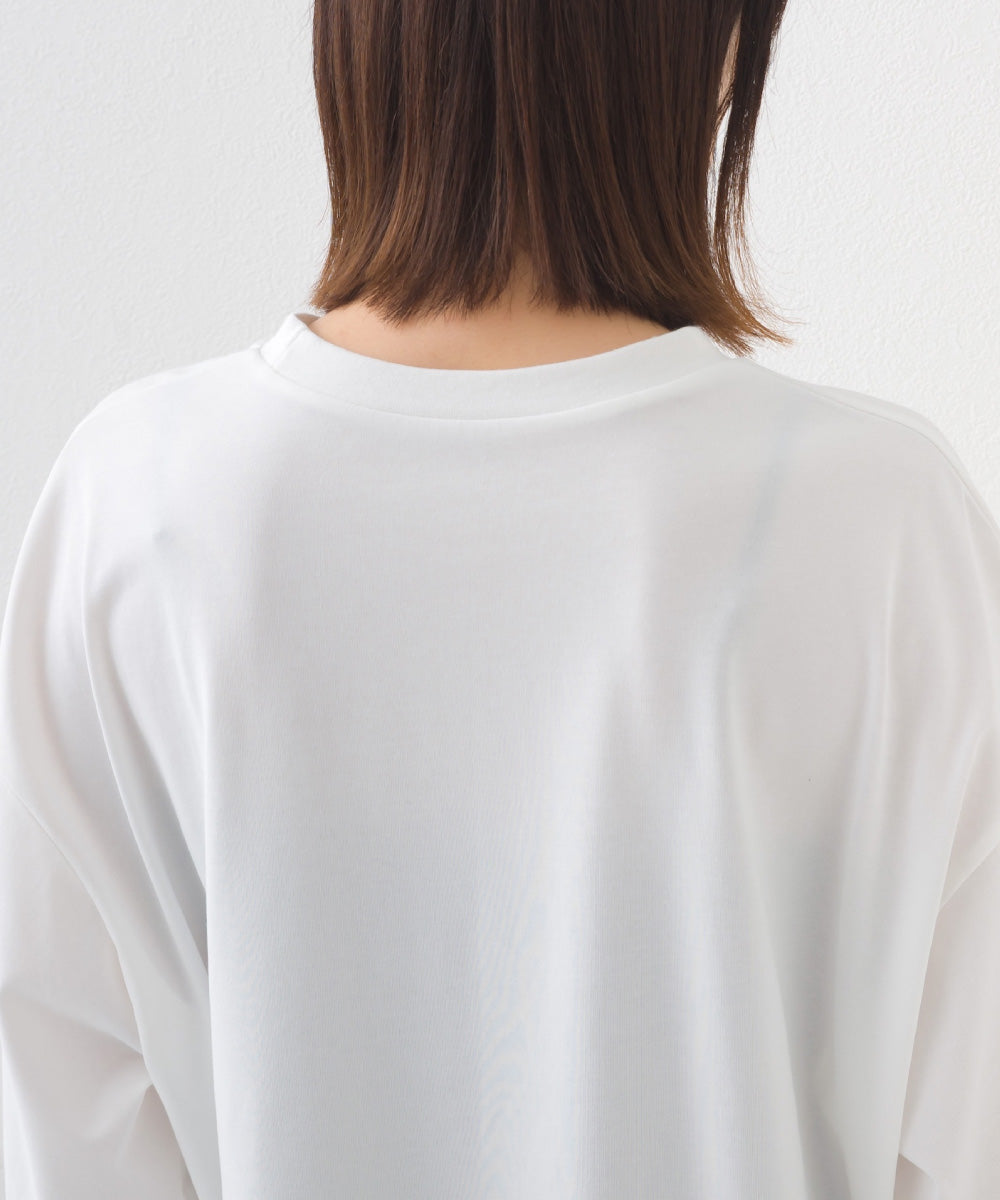【OMNES】きれいめロゴプリントTシャツ HAVE A NICEDAY 半袖Tシャツ【253W427OMN016】