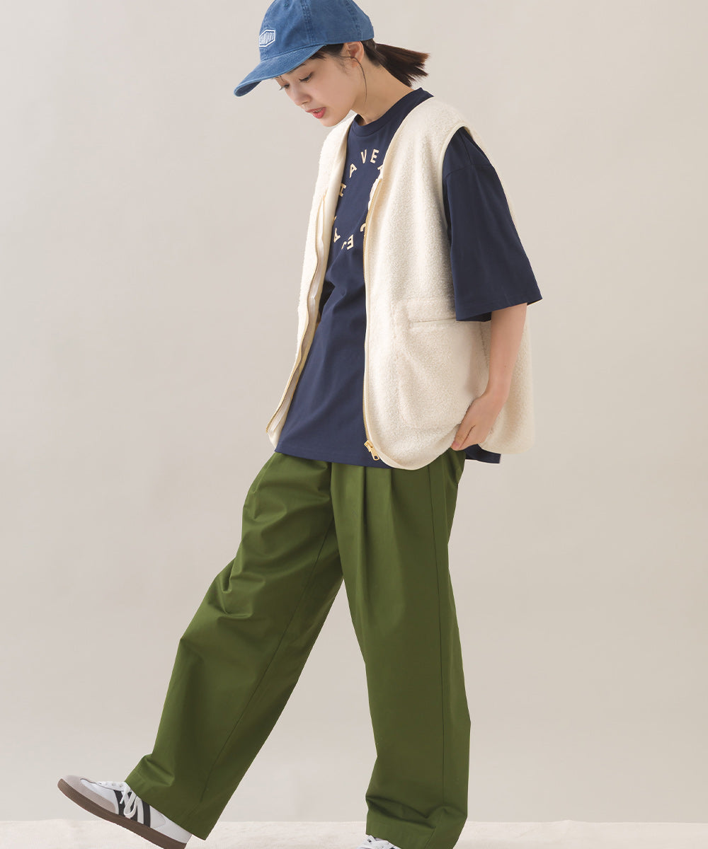 【OMNES】きれいめロゴプリントTシャツ HAVE A NICEDAY 半袖Tシャツ【253W427OMN016】