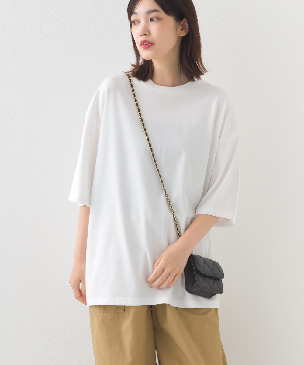 【OMNES】きれいめ無地クルーネックTシャツ 半袖Tシャツ【253W427OMN018】