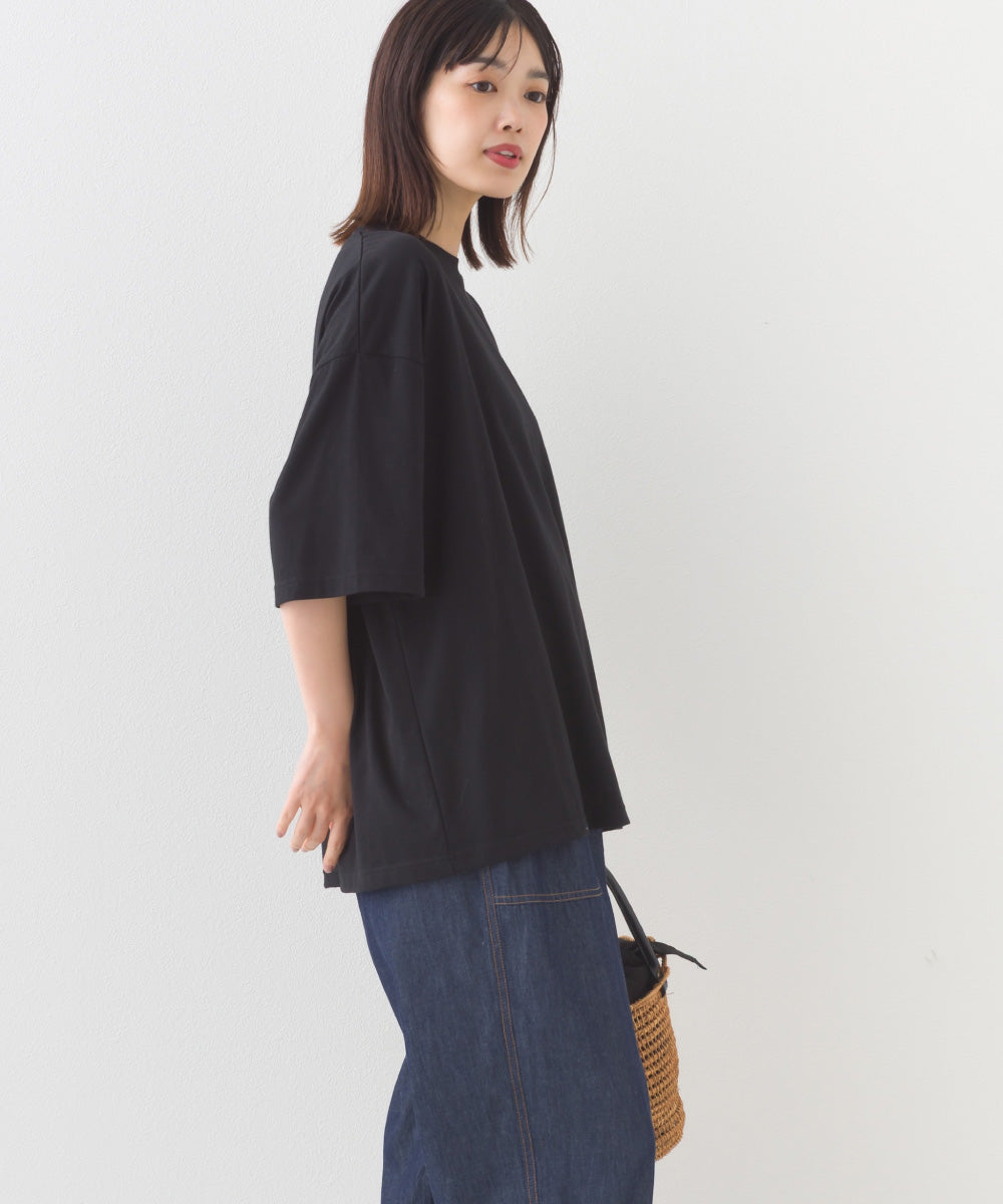 【OMNES】きれいめ無地クルーネックTシャツ 半袖Tシャツ【253W427OMN018】