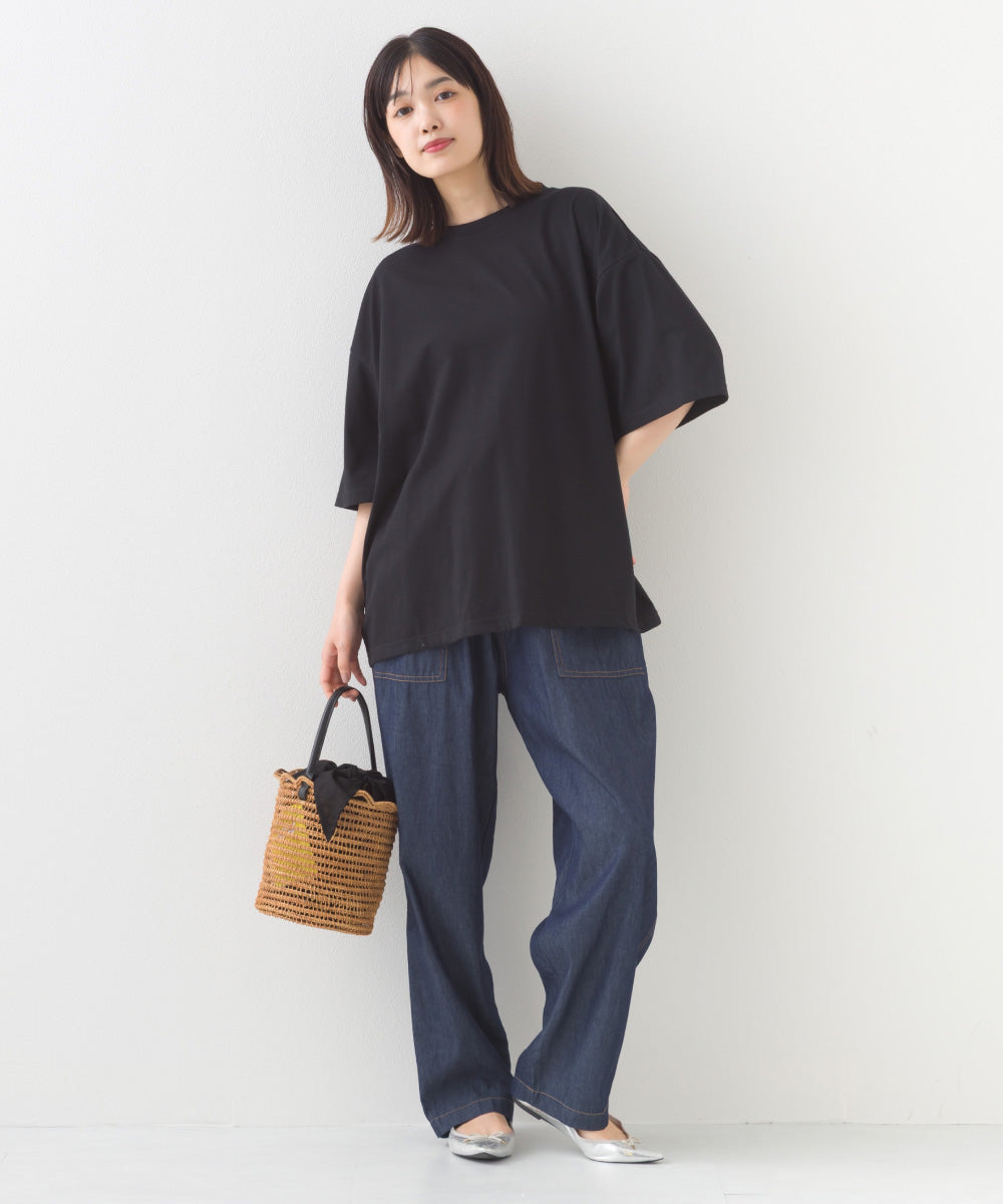 【OMNES】きれいめ無地クルーネックTシャツ 半袖Tシャツ【253W427OMN018】