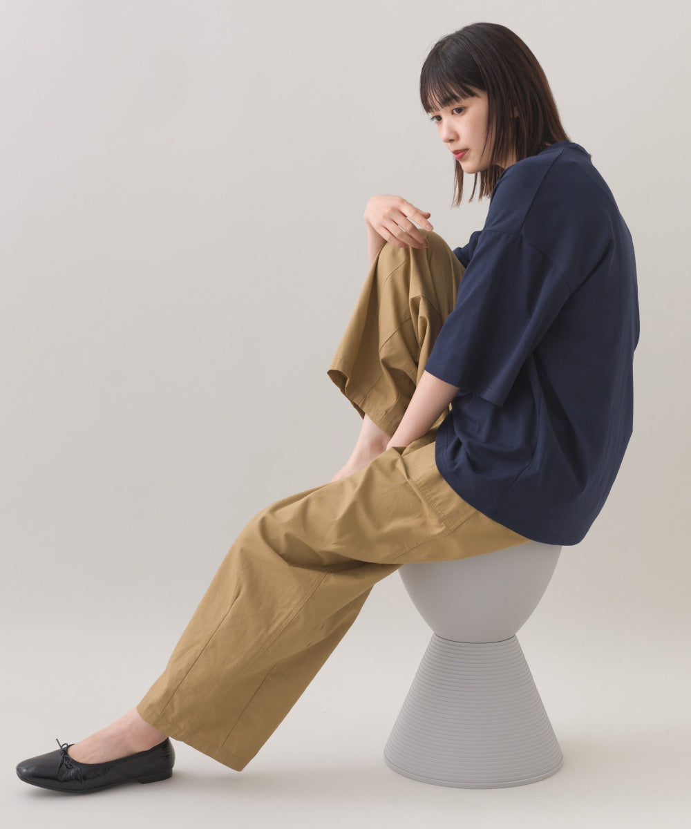 【OMNES】きれいめ無地クルーネックTシャツ 半袖Tシャツ【253W427OMN018】