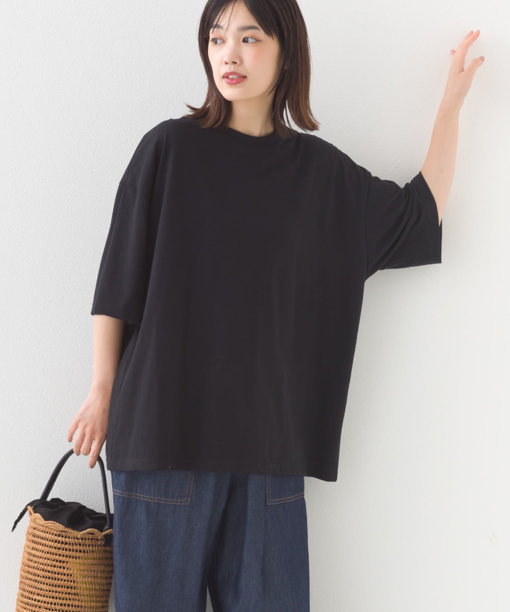【OMNES】きれいめ無地クルーネックTシャツ 半袖Tシャツ【253W427OMN018】