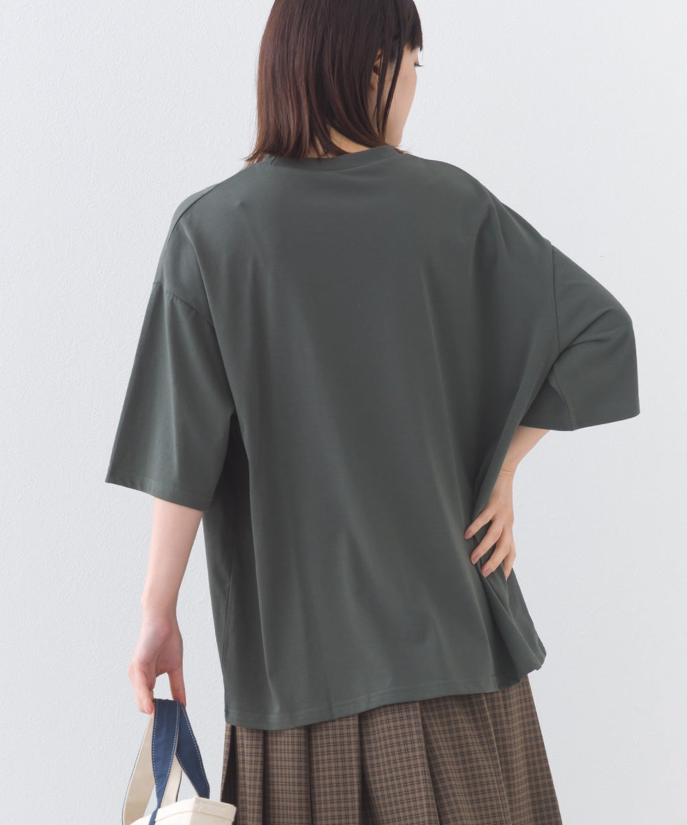 【OMNES】きれいめ無地クルーネックTシャツ 半袖Tシャツ【253W427OMN018】