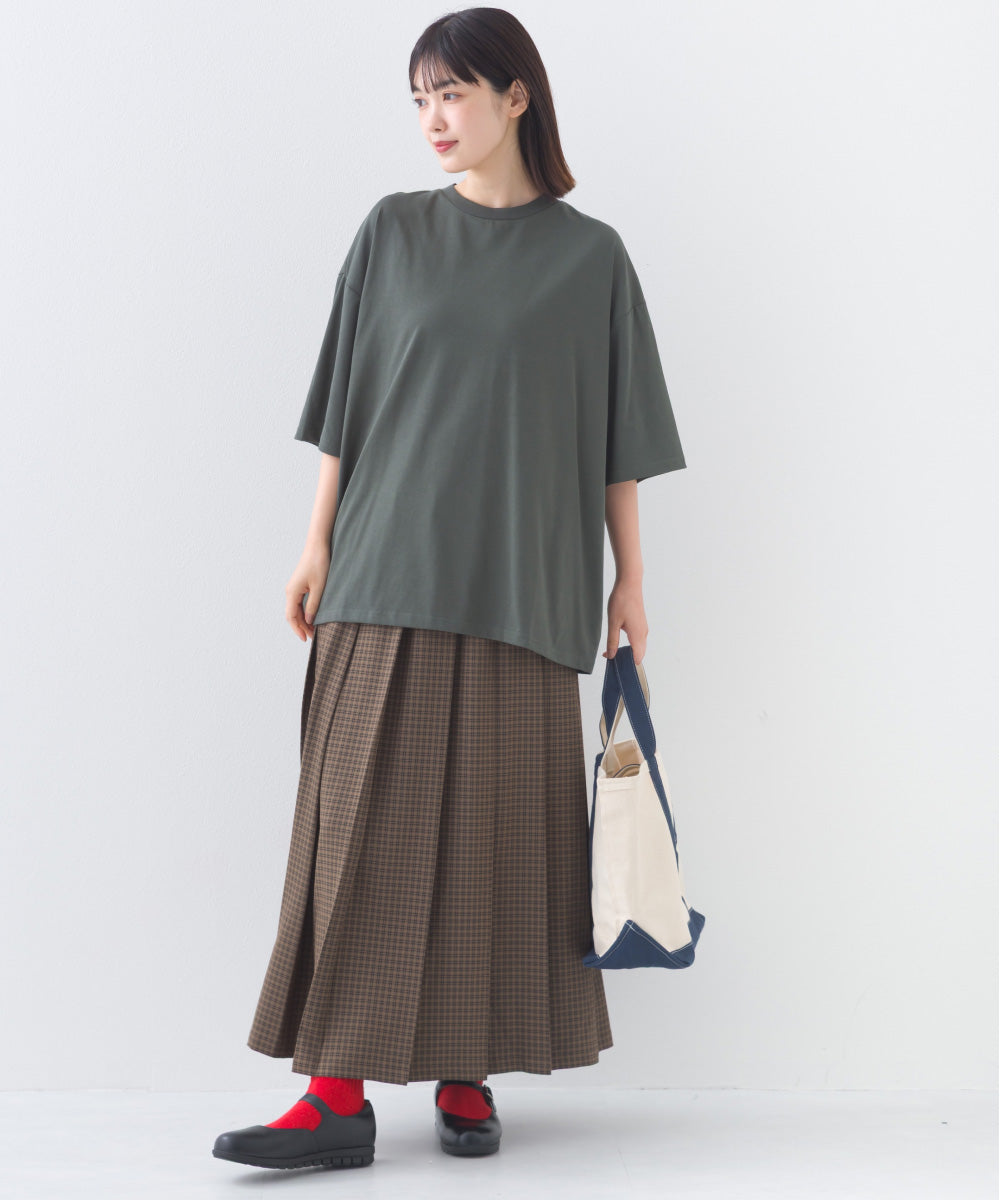 【OMNES】きれいめ無地クルーネックTシャツ 半袖Tシャツ【253W427OMN018】
