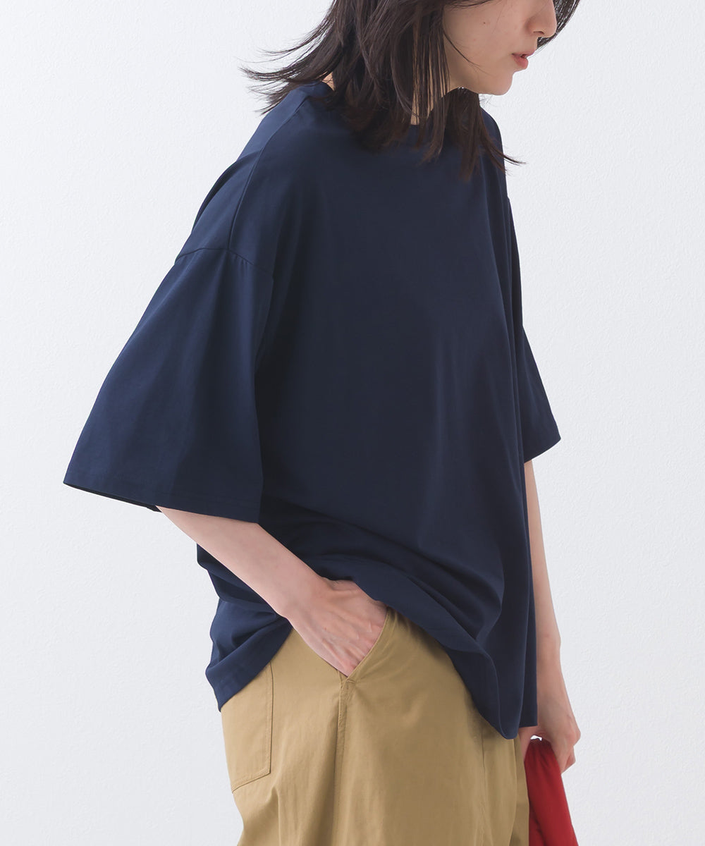 【OMNES】きれいめ無地クルーネックTシャツ 半袖Tシャツ【253W427OMN018】