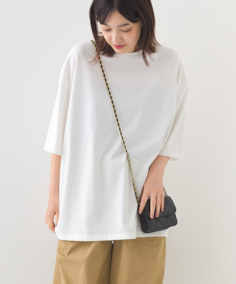 【OMNES】きれいめ無地クルーネックTシャツ 半袖Tシャツ【253W427OMN018】
