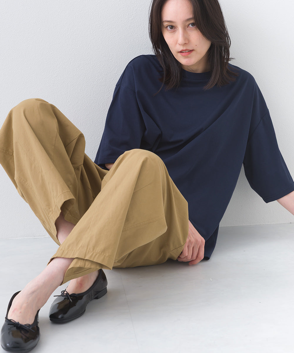 【OMNES】きれいめ無地クルーネックTシャツ 半袖Tシャツ【253W427OMN018】