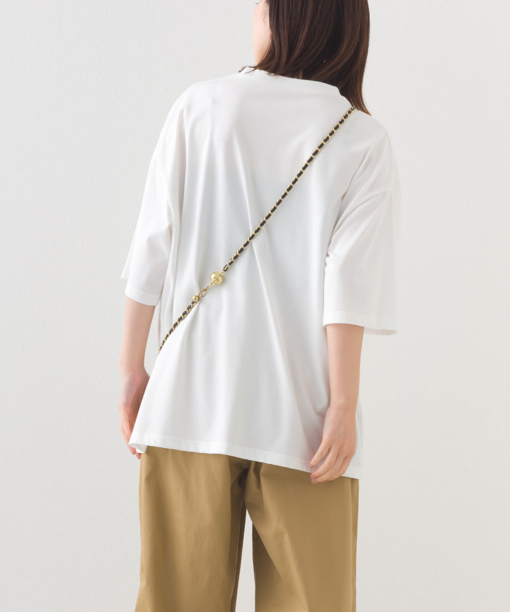 【OMNES】きれいめ無地クルーネックTシャツ 半袖Tシャツ【253W427OMN018】