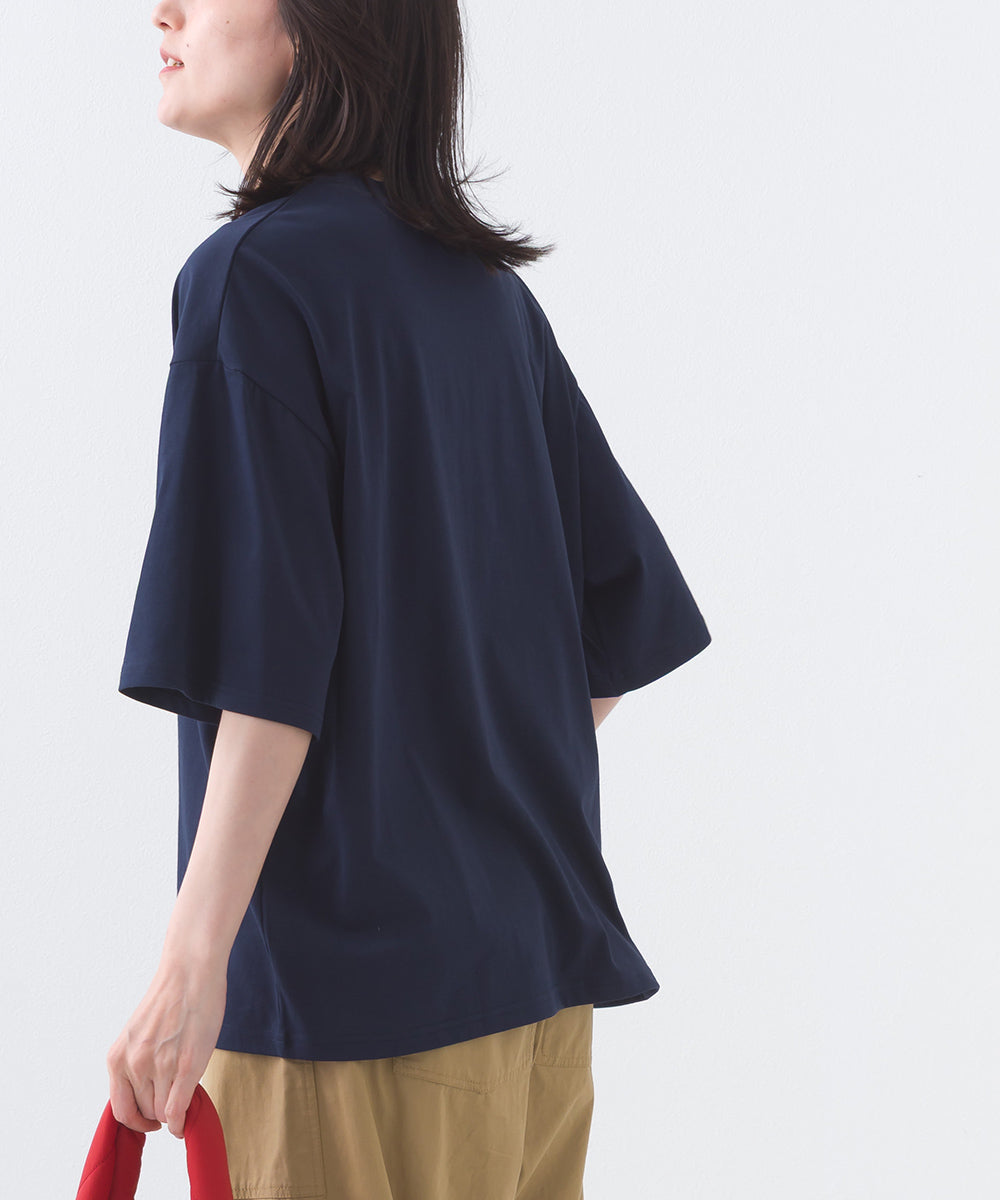 【OMNES】きれいめ無地クルーネックTシャツ 半袖Tシャツ【253W427OMN018】