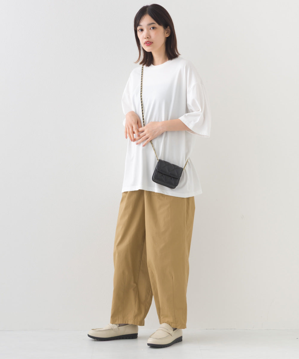 【OMNES】きれいめ無地クルーネックTシャツ 半袖Tシャツ【253W427OMN018】