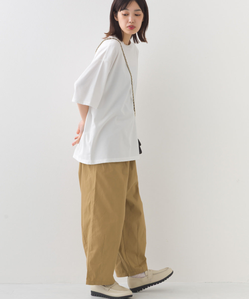 【OMNES】きれいめ無地クルーネックTシャツ 半袖Tシャツ【253W427OMN018】