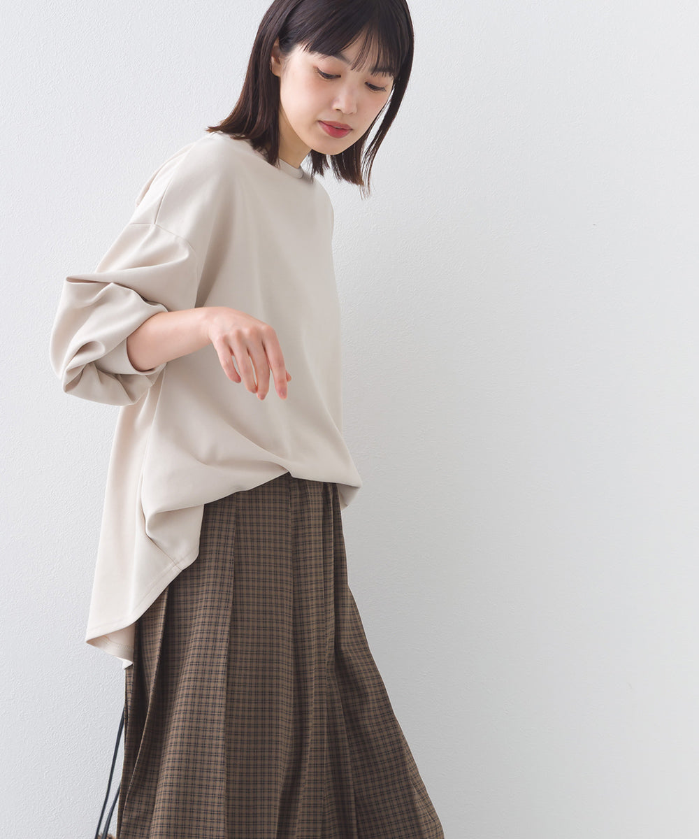 【OMNES】ダンボールニット ボリューム袖ドロップショルダープルオーバー長袖【253W427OMN021】