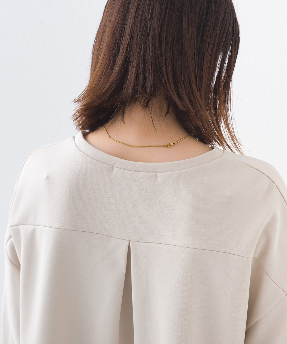 【OMNES】ダンボールニット ボリューム袖ドロップショルダープルオーバー長袖【253W427OMN021】