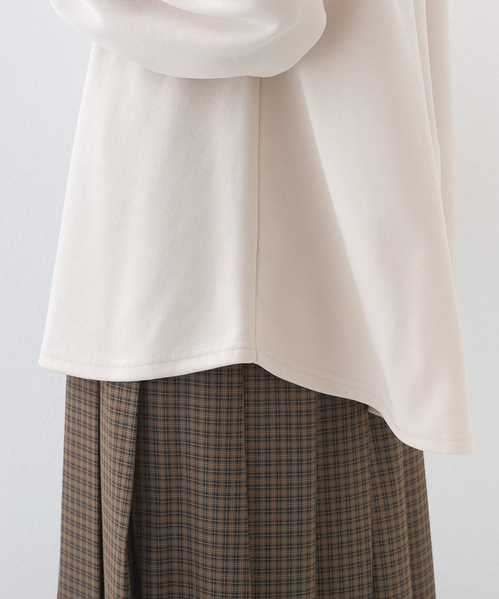 【OMNES】ダンボールニット ボリューム袖ドロップショルダープルオーバー長袖【253W427OMN021】