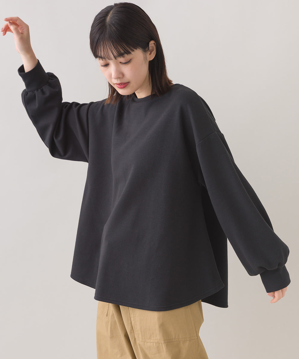 【OMNES】ダンボールニット ボリューム袖ドロップショルダープルオーバー長袖【253W427OMN021】