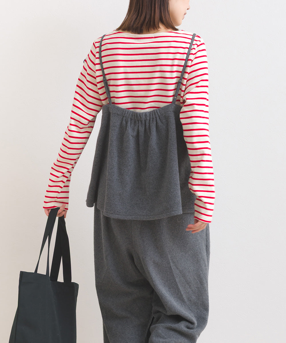 【OMNES】フェルトキャミソール&ワイドパンツ 2WAYセットアップ【253W427OMN025】