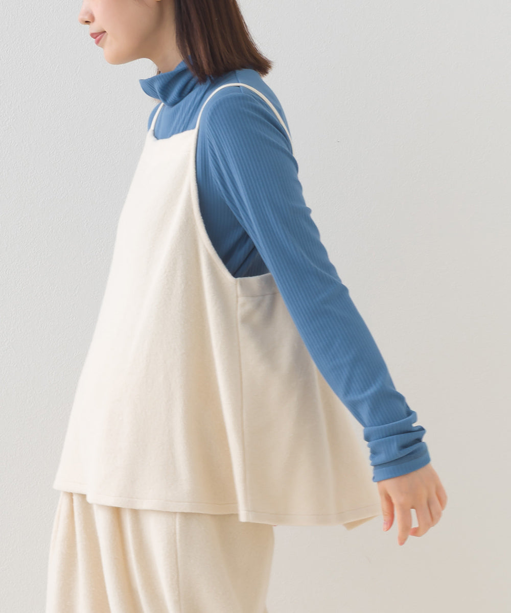 【OMNES】フェルトキャミソール&ワイドパンツ 2WAYセットアップ【253W427OMN025】
