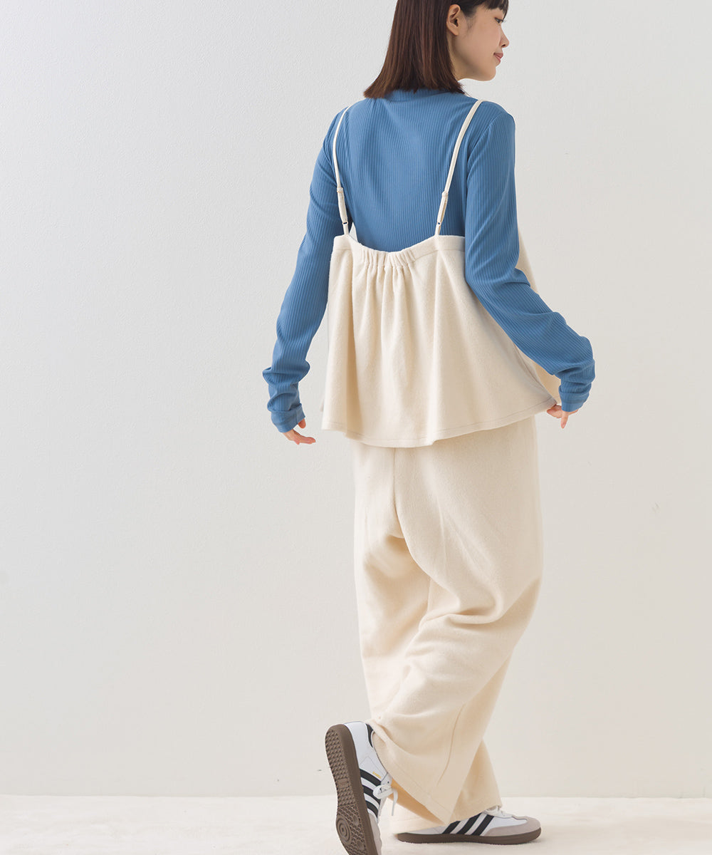 【OMNES】フェルトキャミソール&ワイドパンツ 2WAYセットアップ【253W427OMN025】
