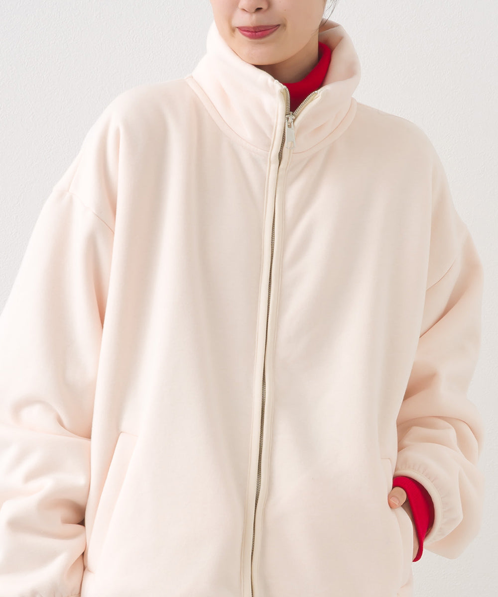 【OMNES】裏起毛ボンディング スタンドジップオーバーサイズブルゾン【253W427OMN031】