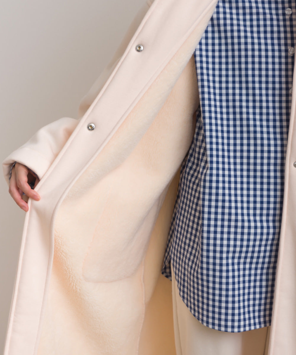 【OMNES】裏起毛ボンディングボタンフードコートアウター【253W427OMN032】