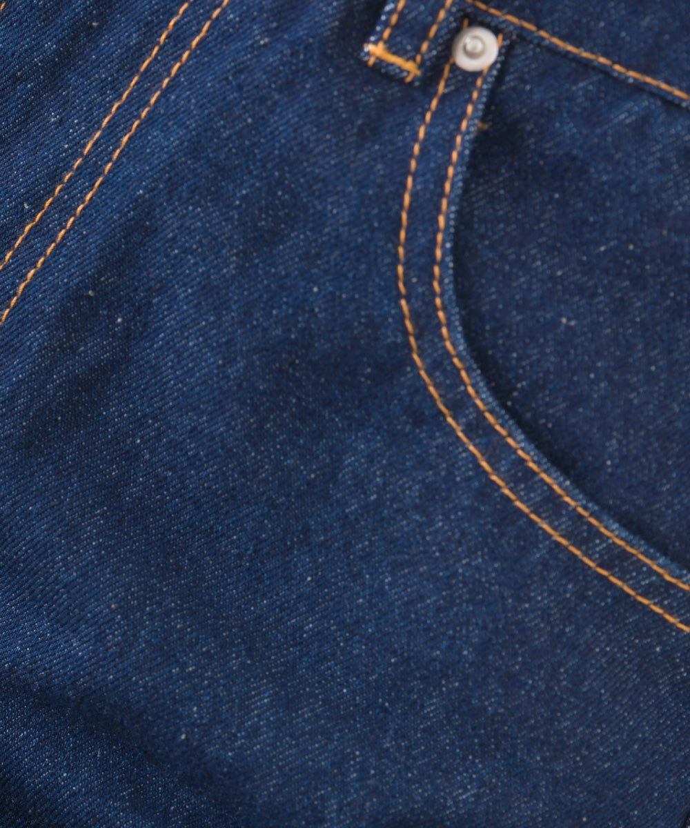 【OMNES】12oz ウォッシュ加工ハイウエストルーズワイドデニムパンツ【253W427OMN037】