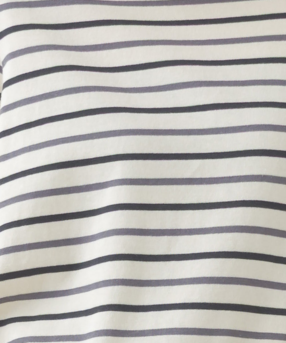 【OMNES】キッズ コットン長袖ボーダーTシャツ【253K427OMN049】