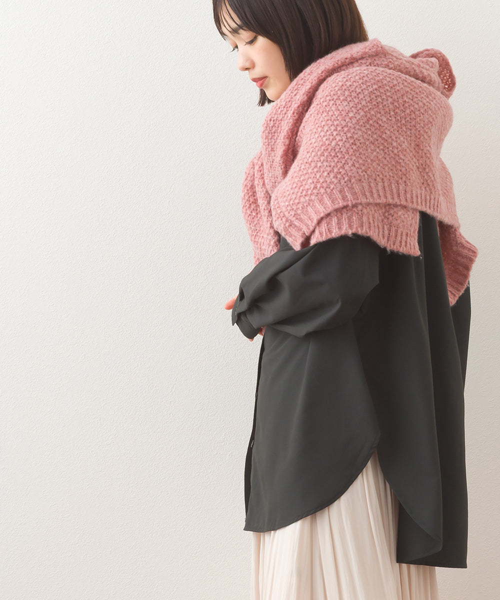 【OMNES】テックコットンバンドカラー長袖シャツ【253W427OMN069】