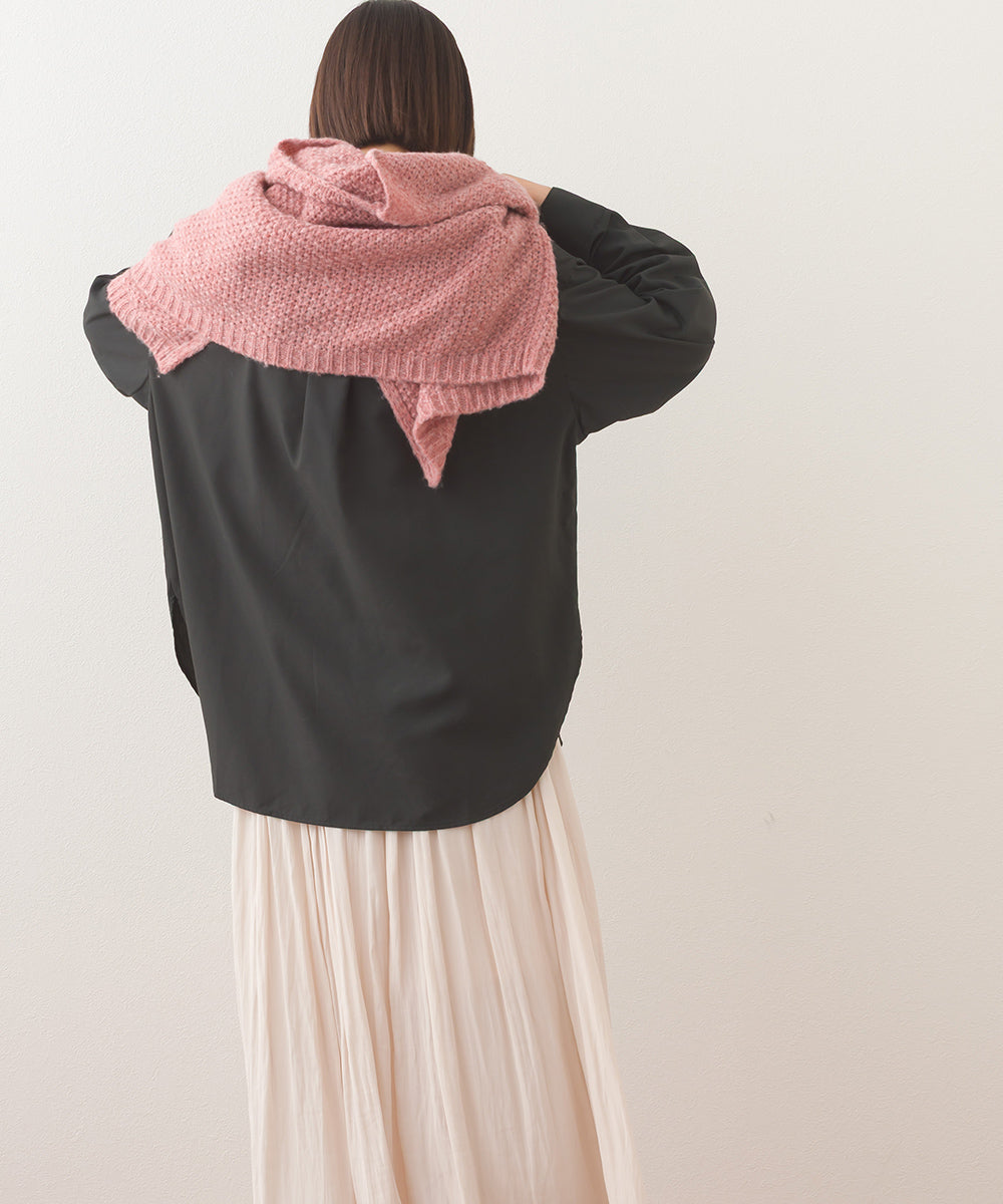 【OMNES】テックコットンバンドカラー長袖シャツ【253W427OMN069】