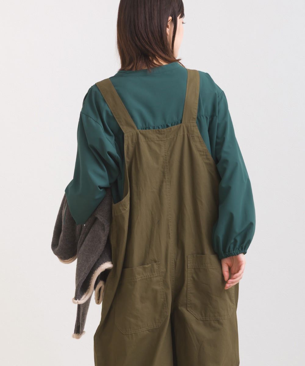 【OMNES】テックコットンスキッパーデザイン9分袖フリルシャツブラウス【253W427OMN072】