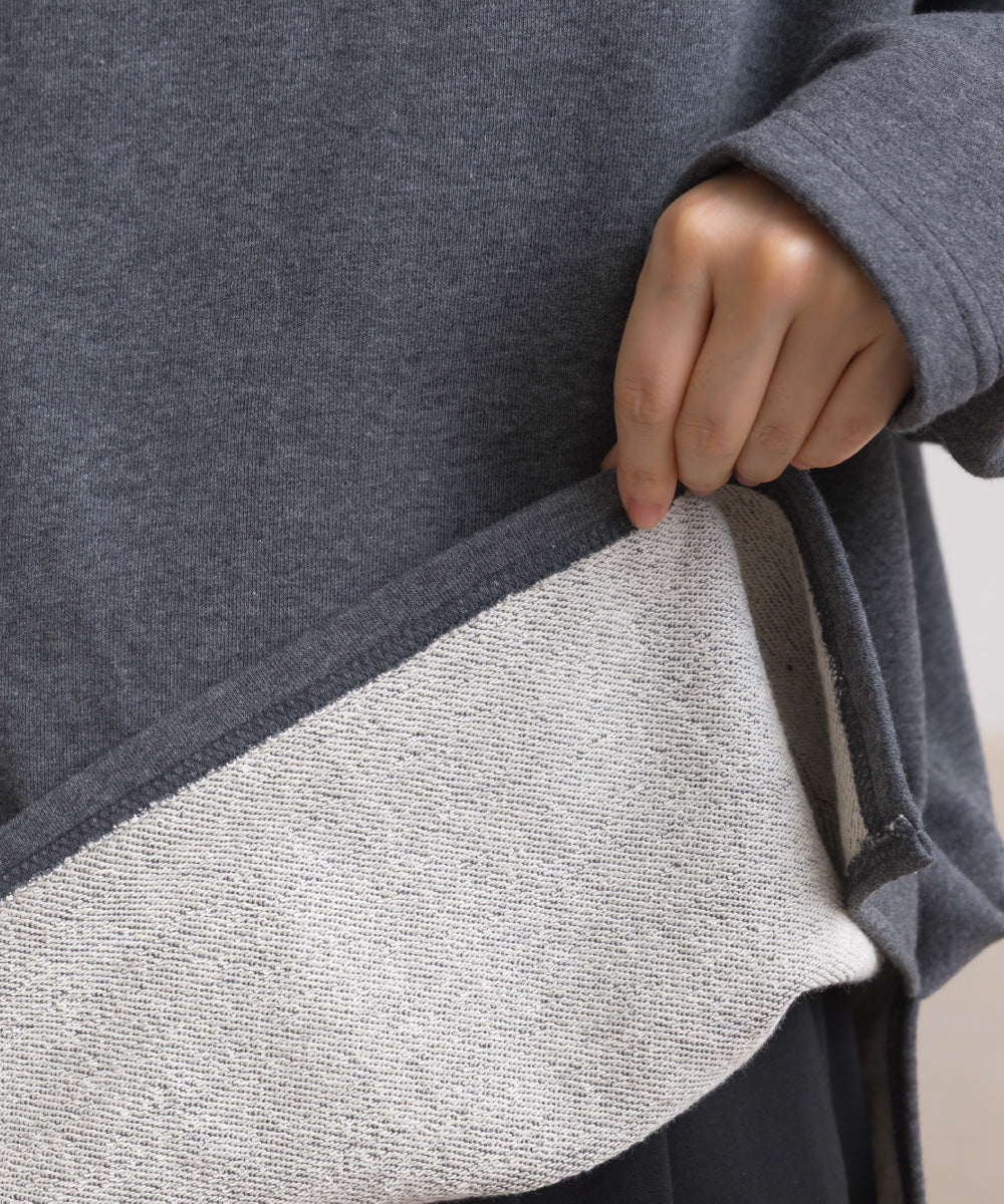【OMNES】テック裏毛ポロスウェット長袖プルオーバー【253W427OMN076】