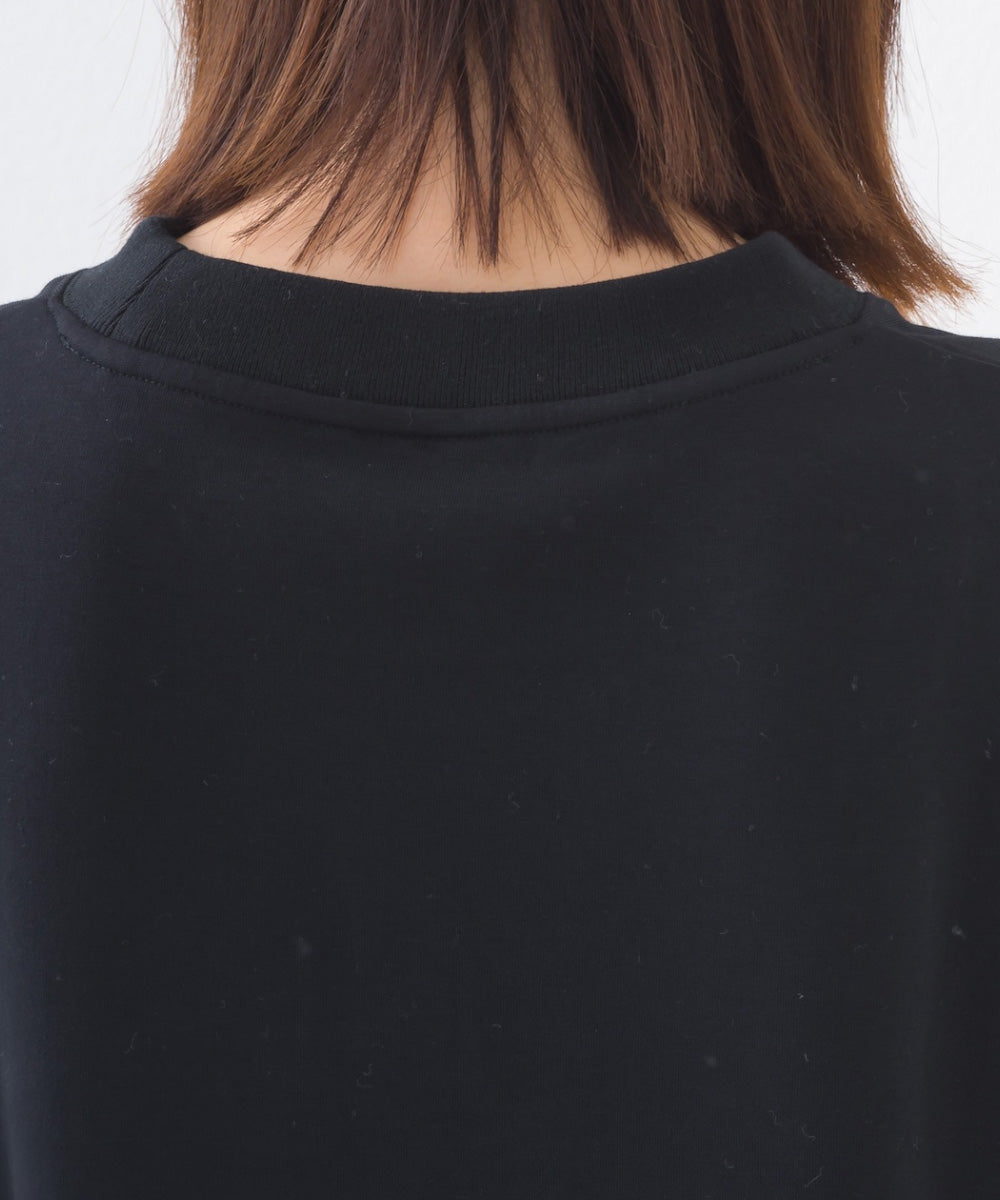 【228】ダンボールニット ラウンドヘム長袖Tシャツ ねこちゃんワッペン【253W427228004】
