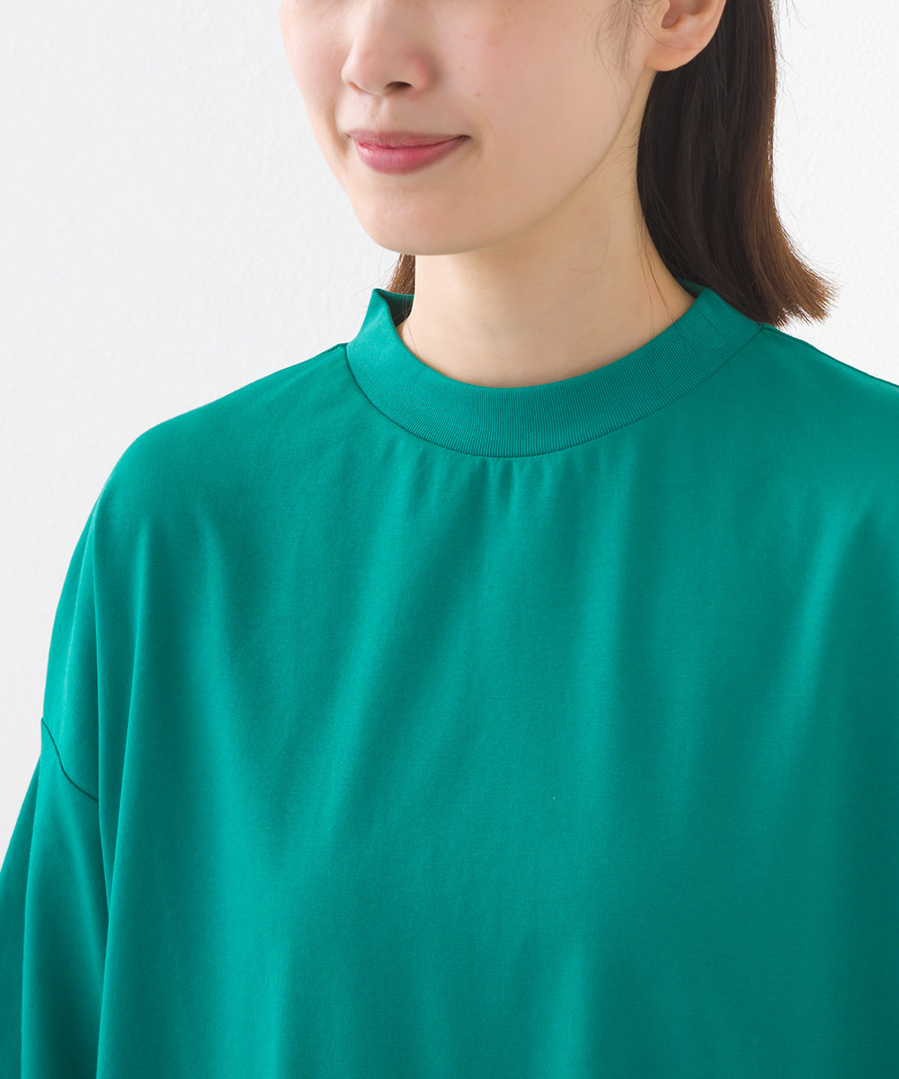 【e voi】シンプルルーズ半袖プルオーバーTシャツ TEIJIN sorona 接触冷感【253W427EVO002】