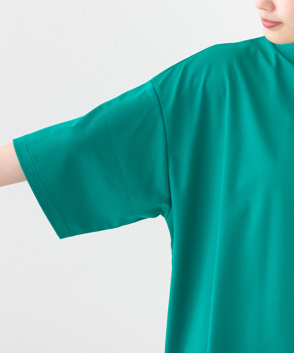 【e voi】シンプルルーズ半袖プルオーバーTシャツ TEIJIN sorona 接触冷感【253W427EVO002】