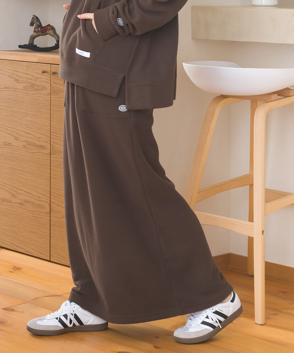 【DISCUS×OMNES】フリースバックスリットロングスカート【254W433OMN093】