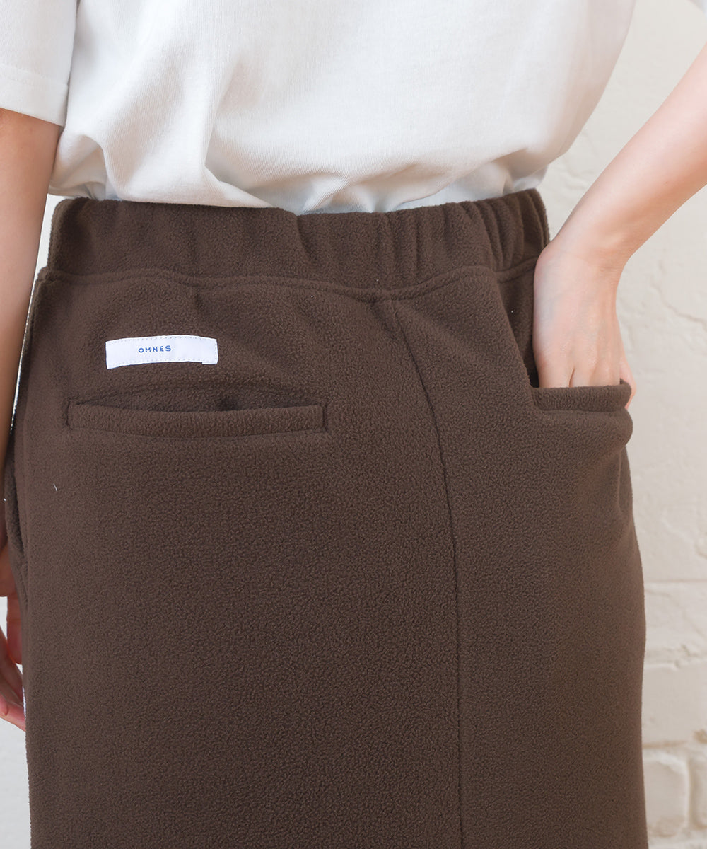 【DISCUS×OMNES】フリースバックスリットロングスカート【254W433OMN093】