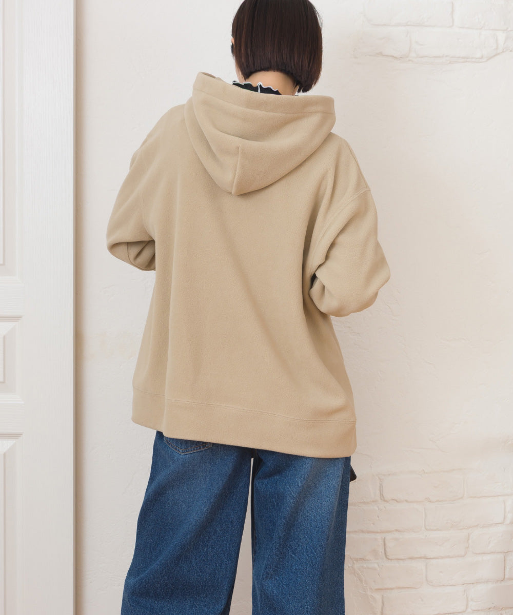 【DISCUS×OMNES】フリースプルオーバー長袖パーカー【254W430OMN094】