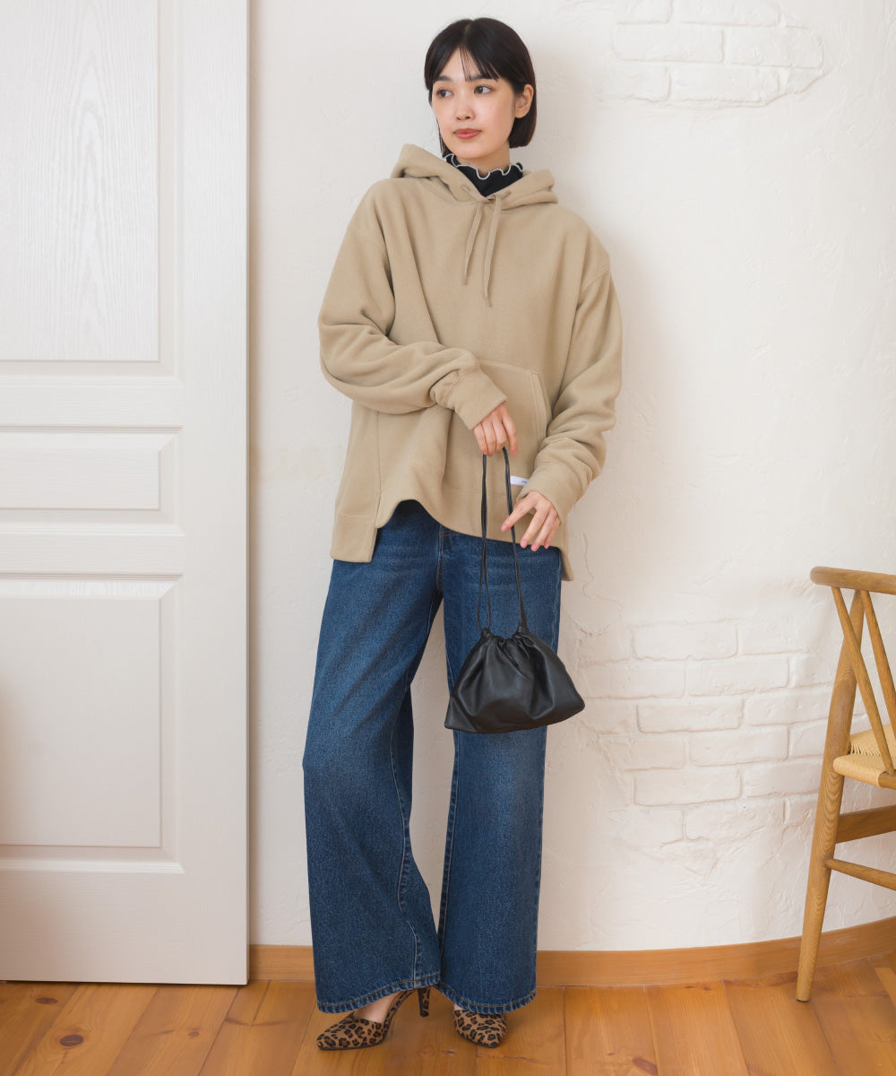 【DISCUS×OMNES】フリースプルオーバー長袖パーカー【254W430OMN094】