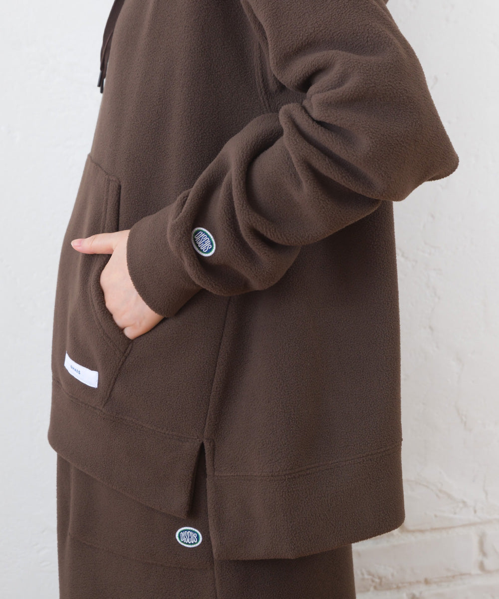 【DISCUS×OMNES】フリースプルオーバー長袖パーカー【254W430OMN094】
