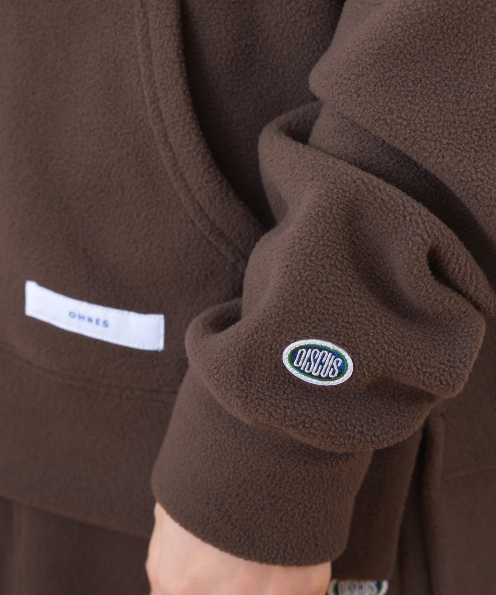 【DISCUS×OMNES】フリースプルオーバー長袖パーカー【254W430OMN094】