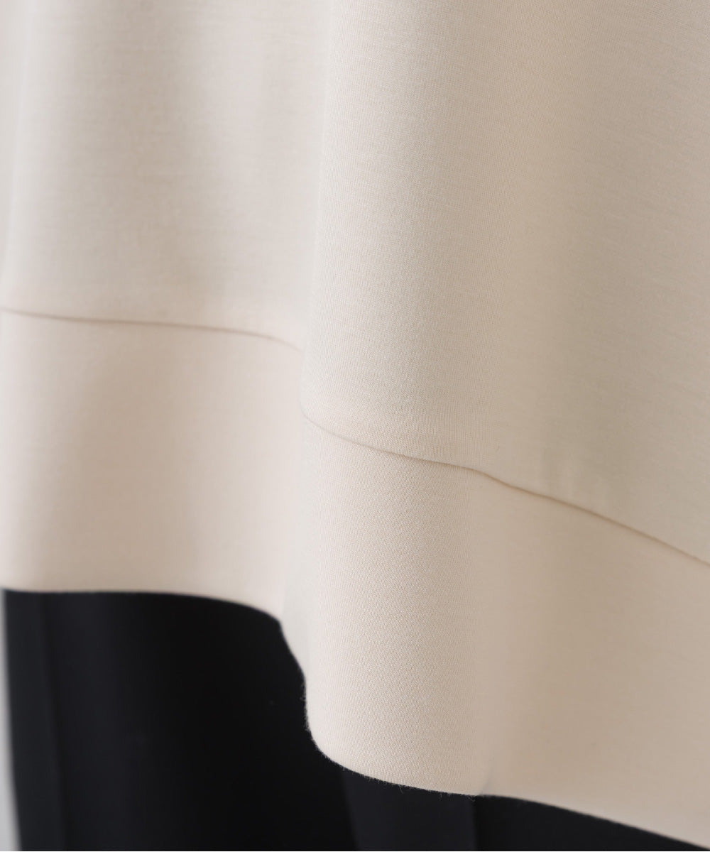 【OMNES】ソフトポンチ 脇スナップスリット入 チュニック丈長袖トップス UVカット花粉リリース付【261W430OMN013】