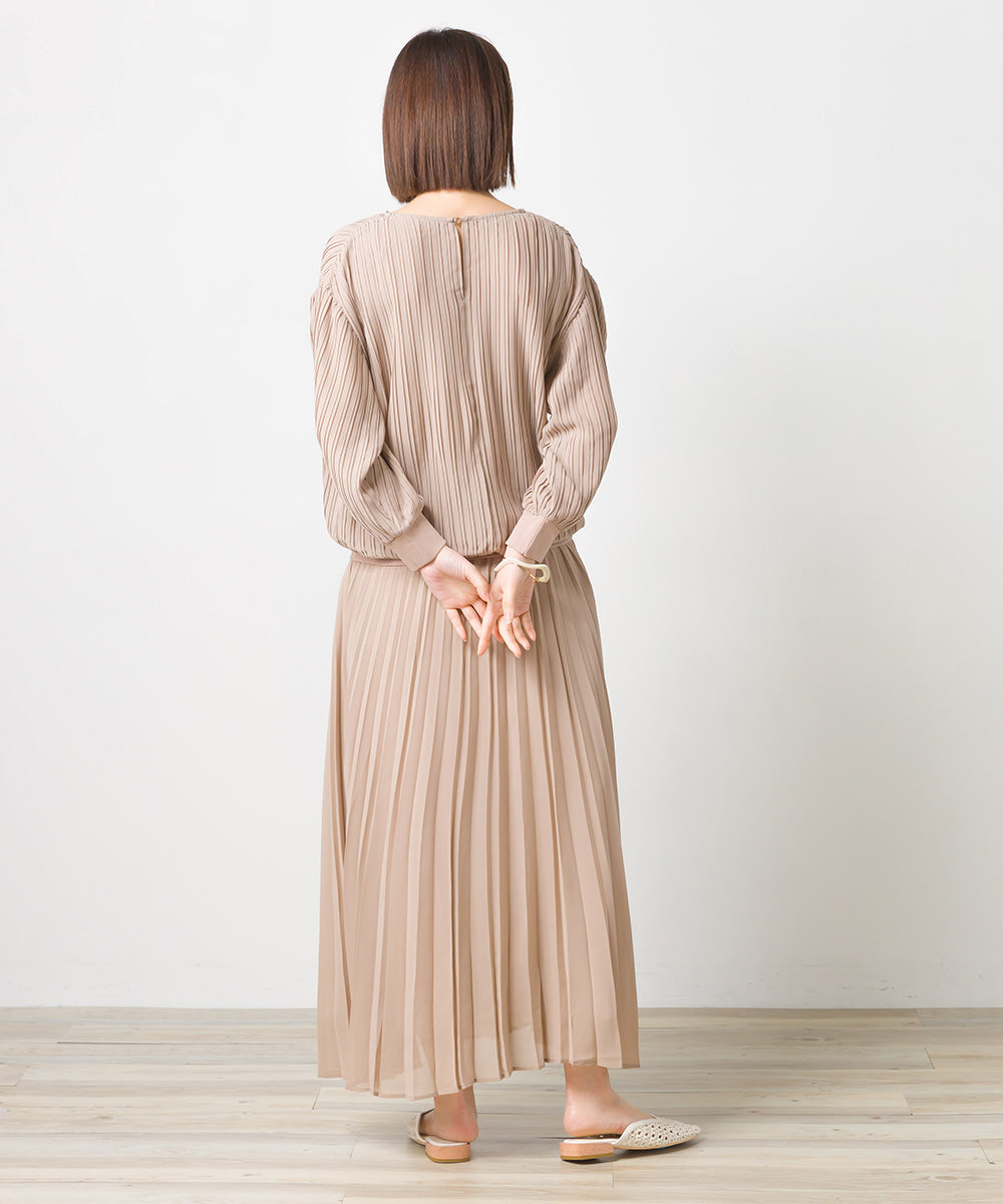 【OMNES Supremo】シフォンプリーツプルオーバー【3321-4063】