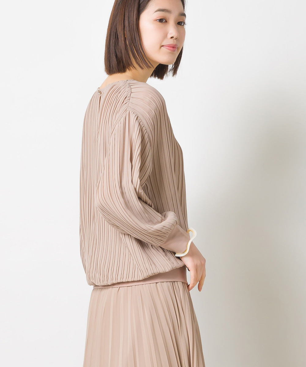 【OMNES Supremo】シフォンプリーツプルオーバー【3321-4063】