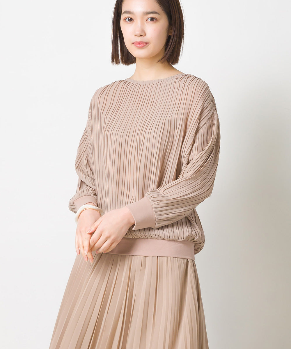 【OMNES Supremo】シフォンプリーツプルオーバー【3321-4063】