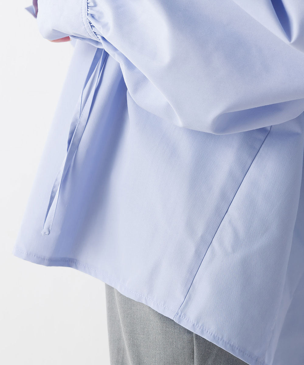 【OMNES Supremo】タイプライター2WAYプルオーバーギャザーシャツ【3322-4140】