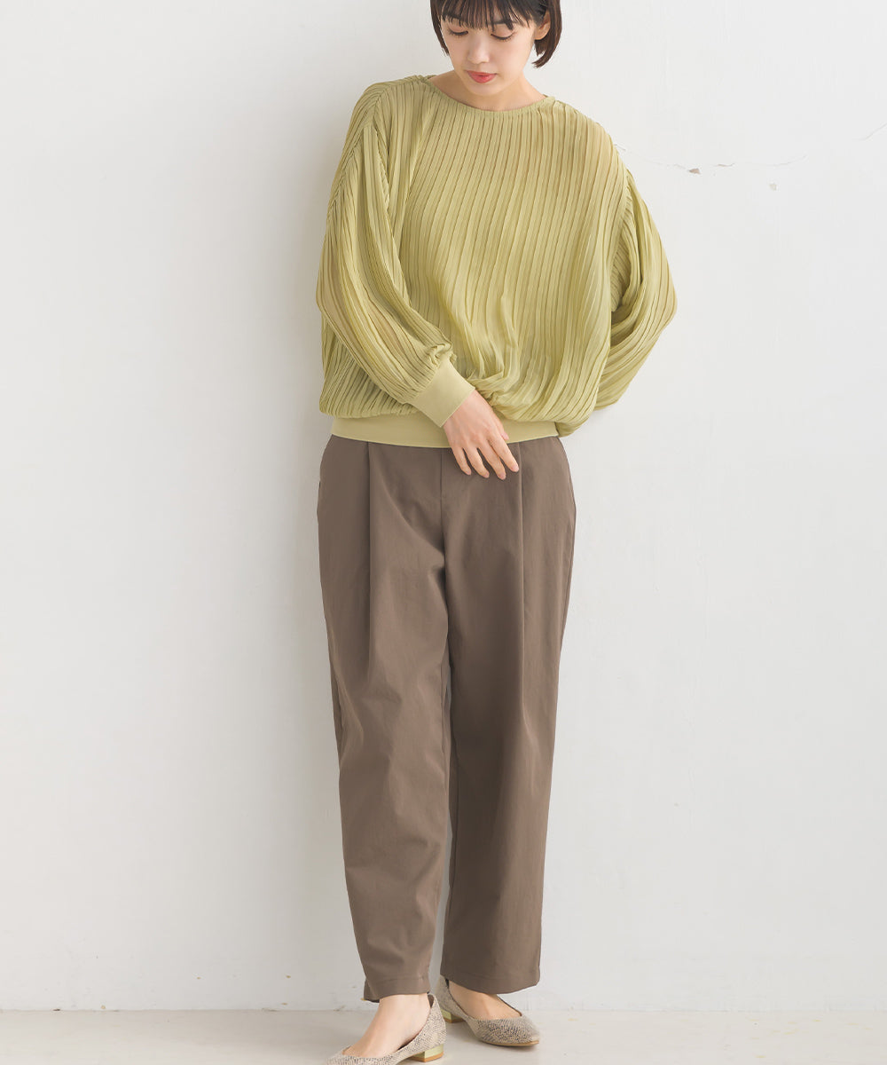 【OMNES Supremo】シフォンプリーツプルオーバー【3321-4063】