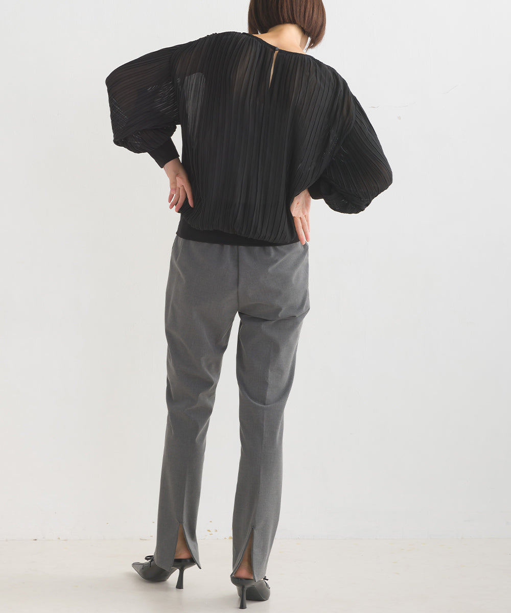 【OMNES Supremo】シフォンプリーツプルオーバー【3321-4063】