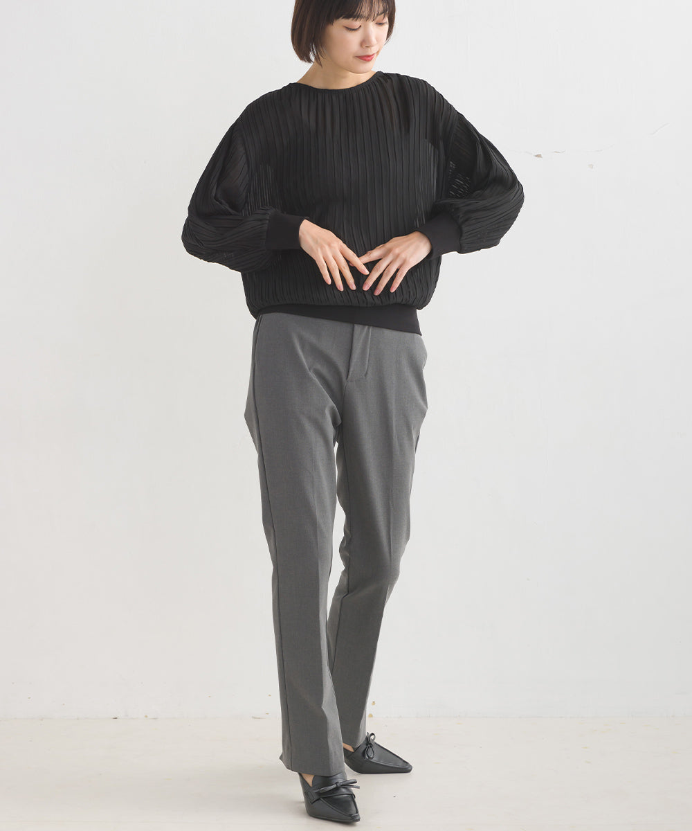 【OMNES Supremo】シフォンプリーツプルオーバー【3321-4063】
