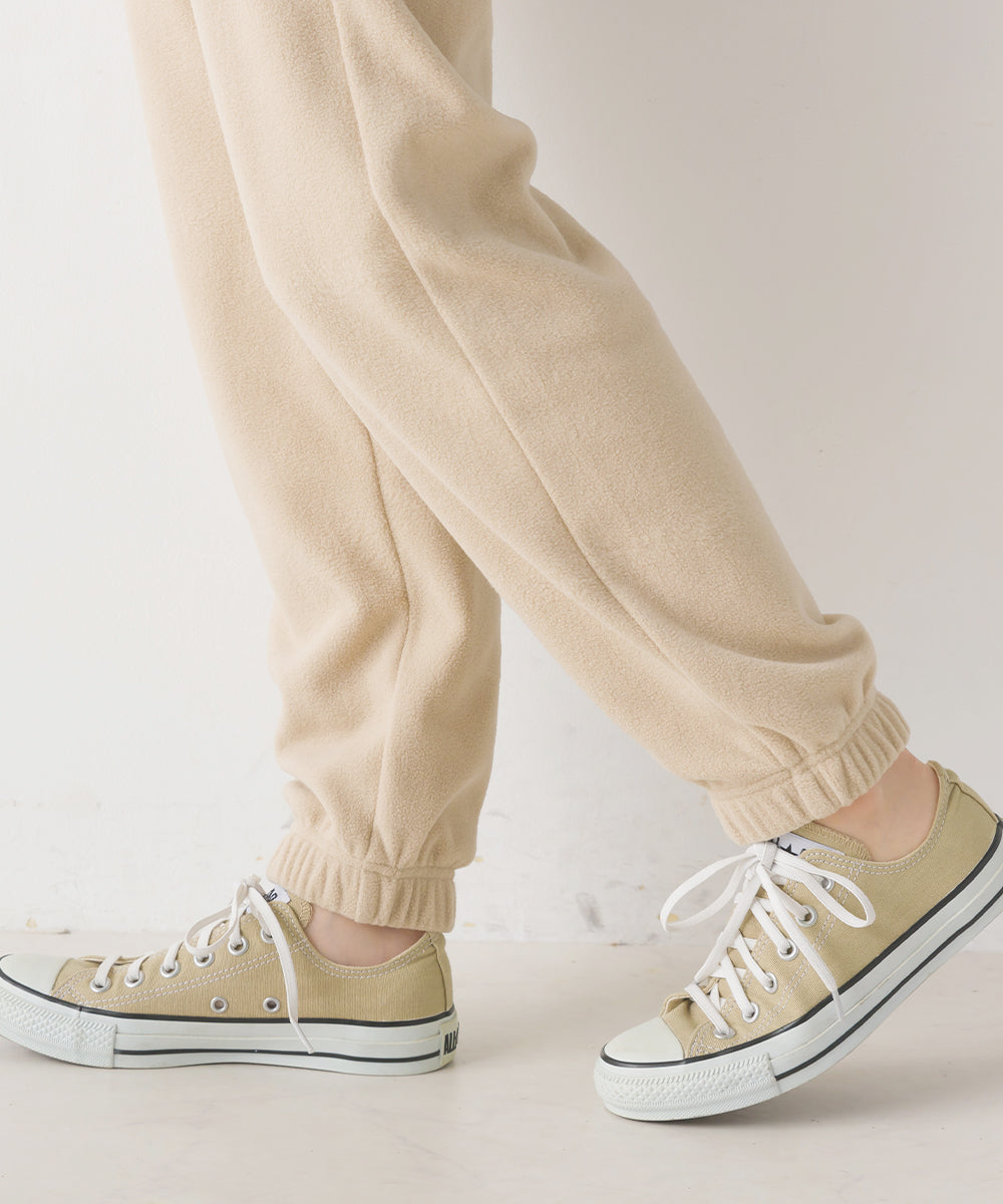 【OMNES PURPLE LABEL】ふわ軽静電気防止 マイクロフリースジョガーパンツ【6123-2141】