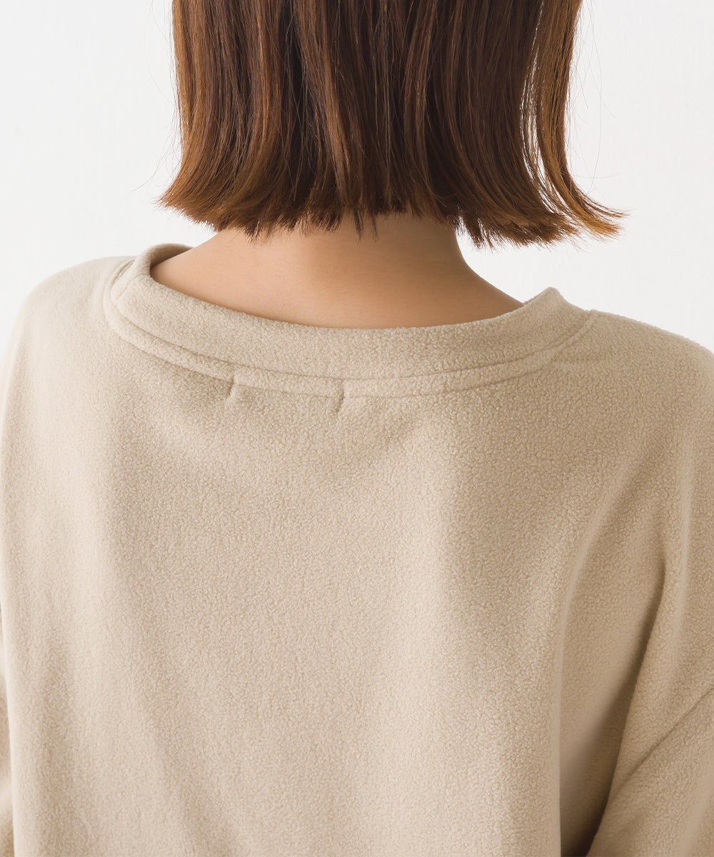 【OMNES PURPLE LABEL】ふわ軽静電気防止マイクロフリース長袖トレーナー【6123-5435】